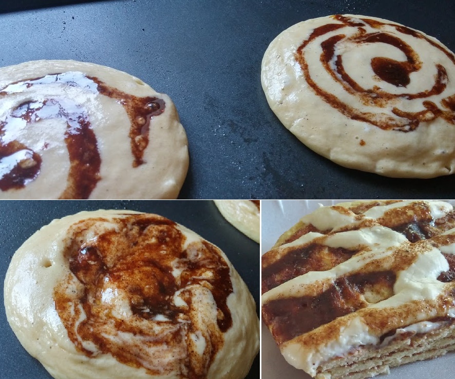 Keto Cinnamon Roll Pancakes