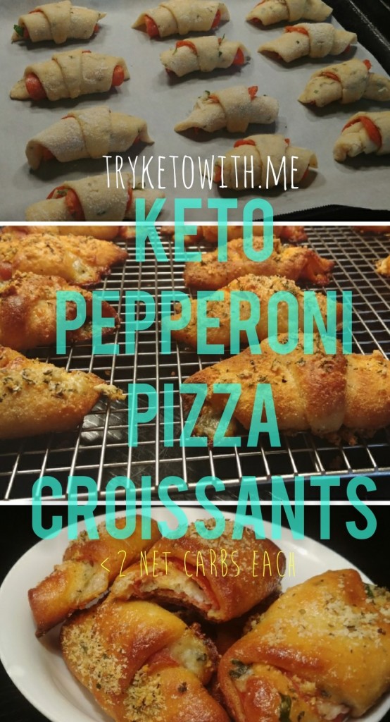 Keto Pepperoni Basil Croissants